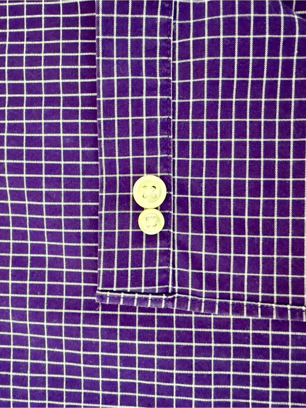 L.L Bean Mens Lg Wrinkle Resistance Long Sleeve Purple Gingham Button Down Shirt - Picture 8 of 11